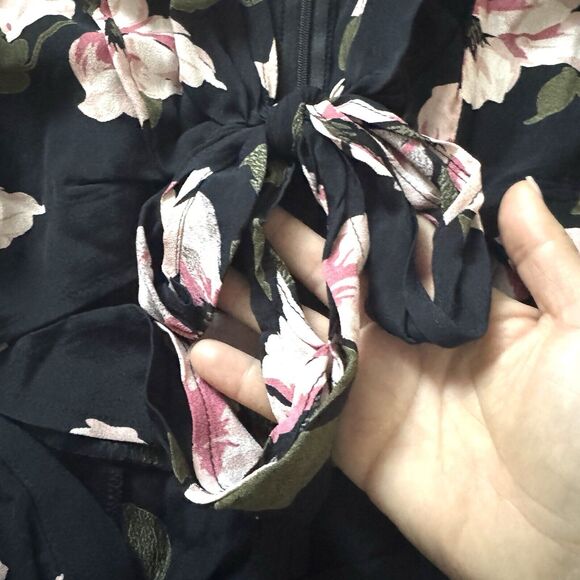 Privacy Please Women’s Fit & Flare Floral Print Mini Dress Long Sleeve - Picture 6 of 16